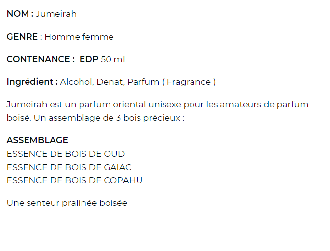 Jumeirah - eau de parfum n°14