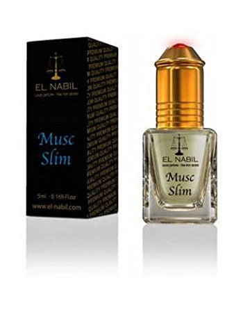 El Nabil Musc Slim – Parfum Concentré Sans Alcool Pour Homme- Flacon Roll-On De 5 Ml