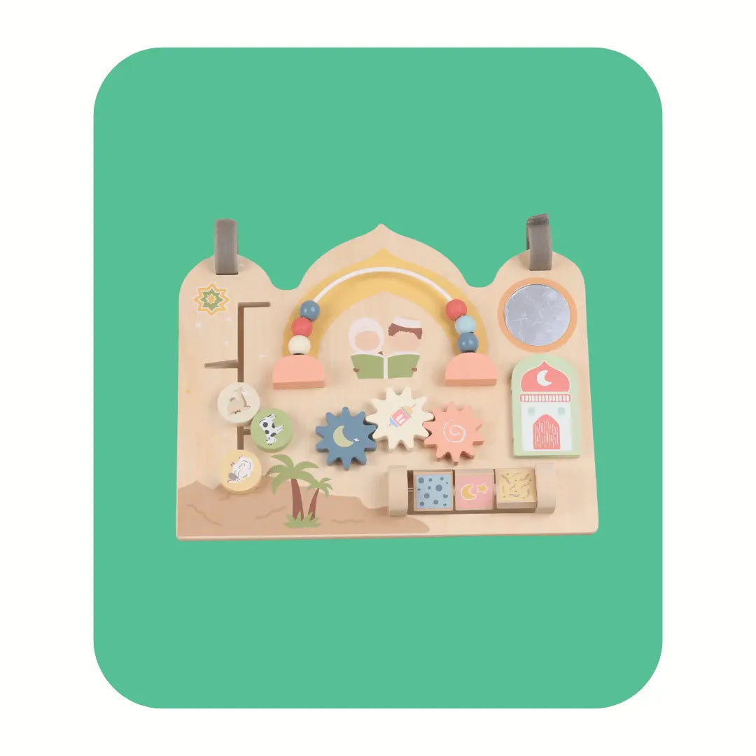 Tablette d’activité en bois