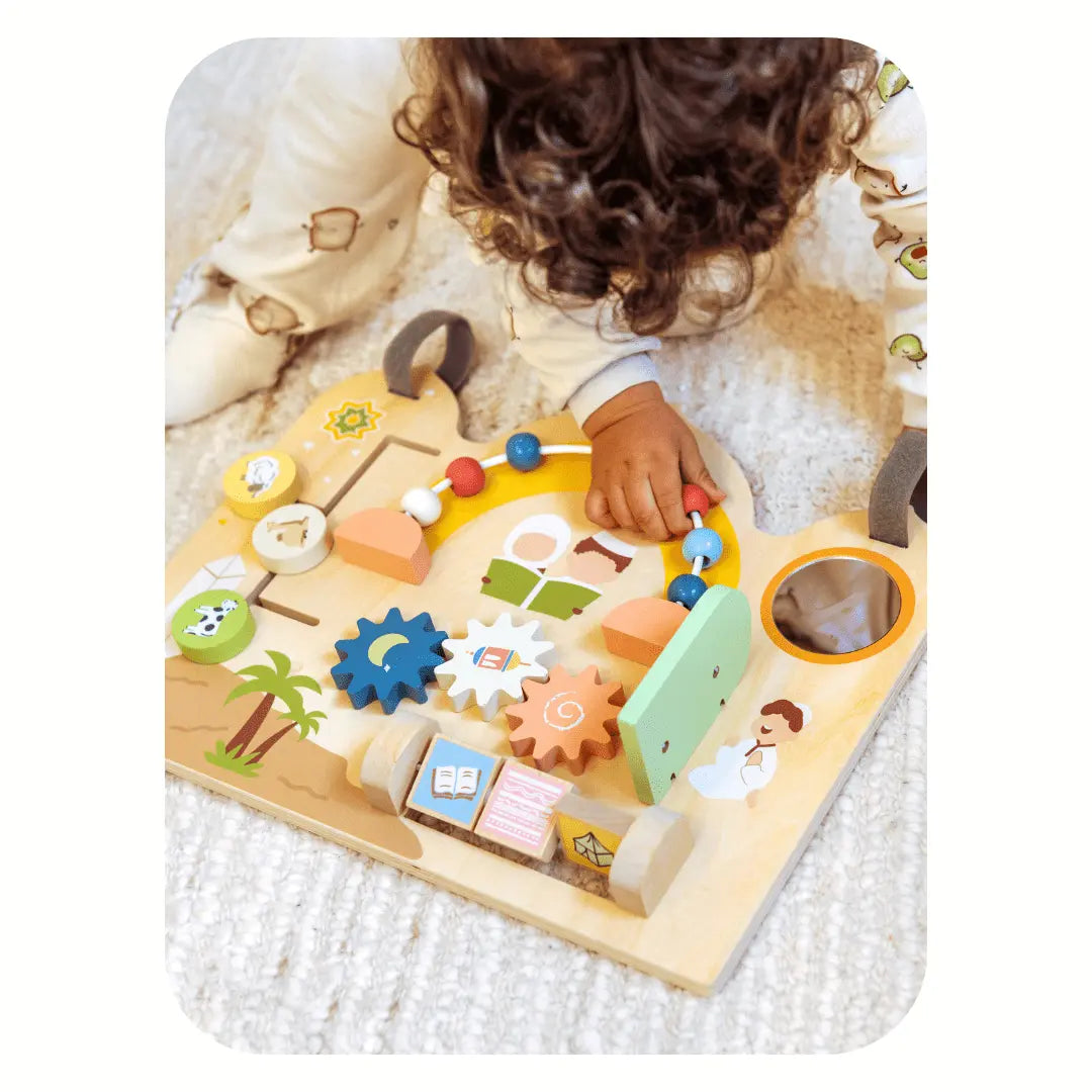 Tablette d’activité en bois