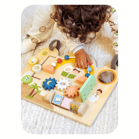 Tablette d’activité en bois